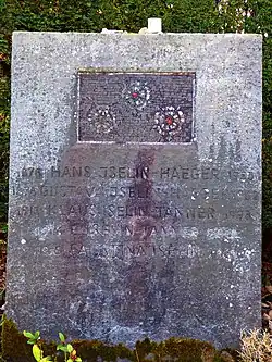 Gustava Iselin-Haeger (1878–1962) Künstlerin, Grab auf dem Friedhof am Hörnli