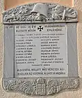 Gedenktafel für die Opfer des Ersten Weltkriegs