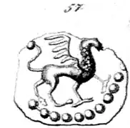 Viertel-Pfennig-Brakteat wahrscheinlich aus der Zeit Håkon Håkonssons.