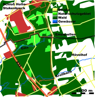 Übersichtskarte des Naturschutzgebiets