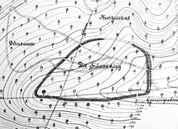 Lageskizze der Hünenburg Hemeln von Carl Schuchhardt (Ende 19. Jahrhundert)