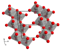 Kristallstruktur von weißer Molybdänsäure