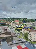 Der Rettungshubschrauber HB-ZSJ startet vom Kantonsspital St. Gallen in der Schweiz.