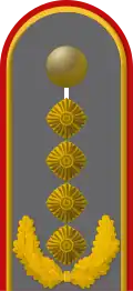 Dienstgradabzeichen eines Generals auf dem Schulterstück der Jacke des Dienstanzuges für Heeresuniformträger
