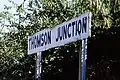 Bahnhofsschild von Thomson Junction