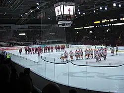 Ende des Spiels HIFK gegen Tappara am 27. Dezember 2005
