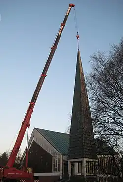 Abriss des Turms der entwidmeten Kirche St. Lazarus in Lübeck