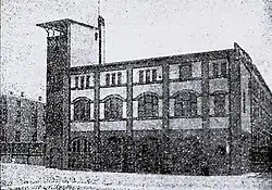 Remise und Turnsaal nebst Steigerturm der neuen St. Lorenz-Feuerwache