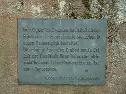 Gedenkstein für die im Jahr 1943 bestatteten unbekannten Personen