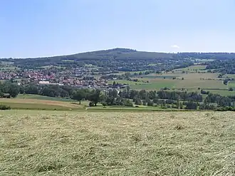 Der Haag von Norden. Links unterhalb Oberzell