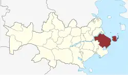 Lage des Øsby Sogn in der Haderslev Kommune