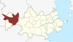 Lage des Gram Sogn in der Haderslev Kommune