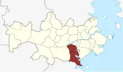 Lage des Hoptrup Sogn in der Haderslev Kommune