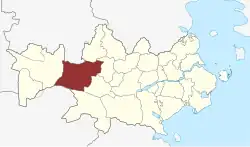 Lage des Nustrup Sogn in der Haderslev Kommune