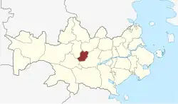 Lage des Vojens Sogn in der Haderslev Kommune