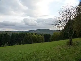 Blick vom Sterndill zum Haferhain (im Hintergrund)