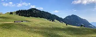 Haidwand vor Kirchelwand von Süden von der Reindleralm (links), Hochsalwand (rechts)