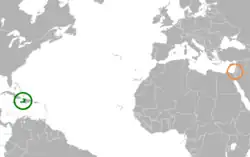 Lage von Haiti und Staat Palästina