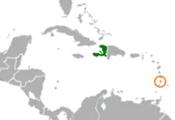 Lage von Haiti und St. Lucia