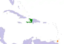 Lage von Haiti und Trinidad und Tobago