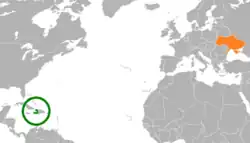 Lage von Haiti und Ukraine