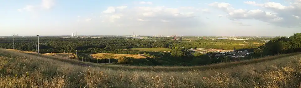 Blick von der Halde Rheinpreußen in Duisburg in Richtung Norden