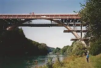Halenbrücke im Gerüst (1992)