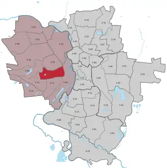 Lage des Stadtteils Nördliche Neustadt (Halle) in Halle (Saale) (anklickbare Karte)