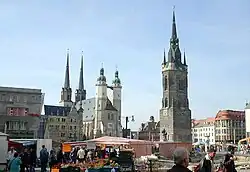 Roter Turm in Halle in Deutschland
