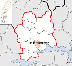 Lage der Gemeinde Hallstahammar