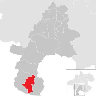 Lage der Gemeinde Hallstatt im Bezirk Gmunden (anklickbare Karte)