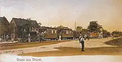 Haltestelle Thurm um 1900