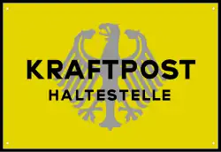 Haltestellenzeichen für Kraftpostlinien