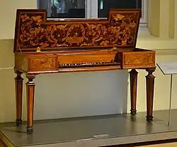 Virginal von Giovanni Celestini, 1587. Hamburg, Museum für Kunst und Gewerbe