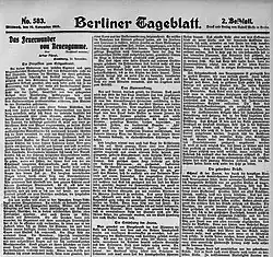 Berliner Tageblatt 16.11.1910, Seite 9