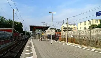 Mittelbahnsteig am Bahnhof Hamburg-Tonndorf