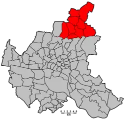 Lage des Wahlkreises Alstertal – Walddörfer