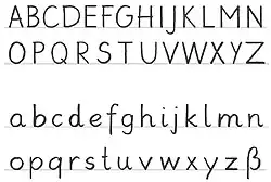 Eine mögliche Form der Grundschrift (keine Normschrift), 2011