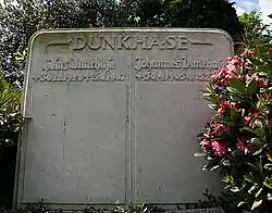 Grabstein von Heinz Dunkhase, u.a. Regisseur von Dinner for One.