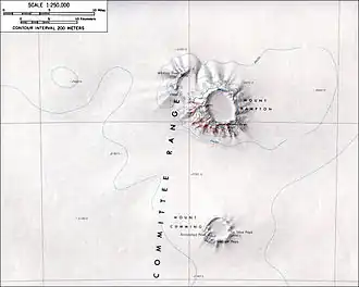 Topografische Karte des Mount Hampton (Maßstab 1:250.000)