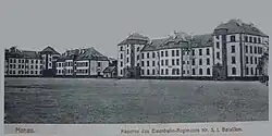 Kaserne des Eisenbahn-Regiments, ca. 1900