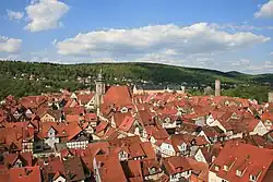 Blick vom Fährenpfortenturm auf die historische Altstadt