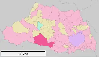 Lage Hannōs in der Präfektur