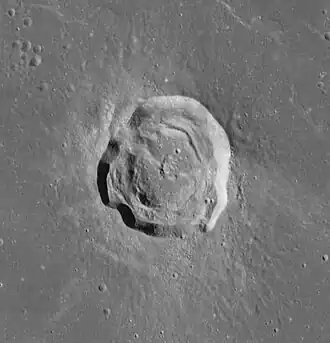 Krater Harding (LROC-WAC)