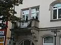 Balkon an der Außenseite