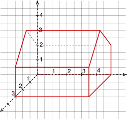 Axonometrie eines Hauses auf Karo-Papier