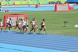 Hamish Carson (hier an viertletzter Position eines 1500-m-Laufs bei Olympia 2016) – ausgeschieden als Zwölfter des zweiten Vorlaufs