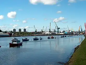 Blick über den Tyne bei Hebburn
