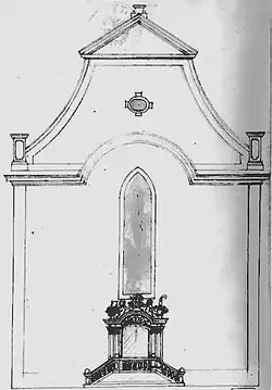 Fassade der barockisierten Kirche „St. Peter und Paul“ von 1800