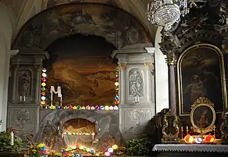 Das Heilige Grab in der alten Pfarrkirche in Wattens im Tirol.